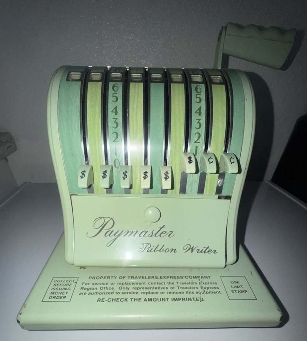 Vintage Paymaster Ribbon Writer Check Protector Machine - Picture 3 of 15
